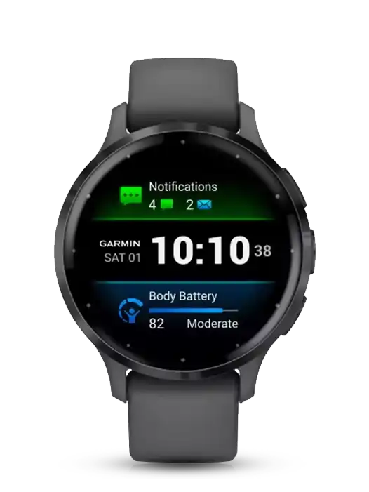 Ceas inteligent Garmin Venu 3S Slate +  Pebble Gray Silicone