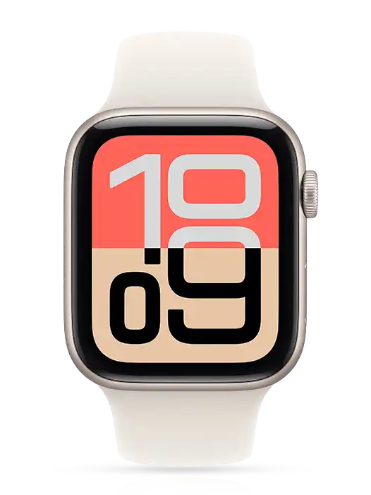 Ceas inteligent Apple Watch SE 3, 40mm, Starlight Sport Band M/L